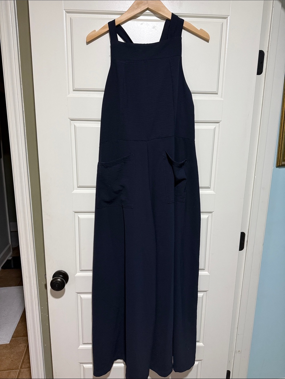 Bucket List Wide Leg Jumpsuit navy blue